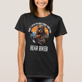 Hübsches Motorradfahrer-Motorrad für Damen Biker T-Shirt