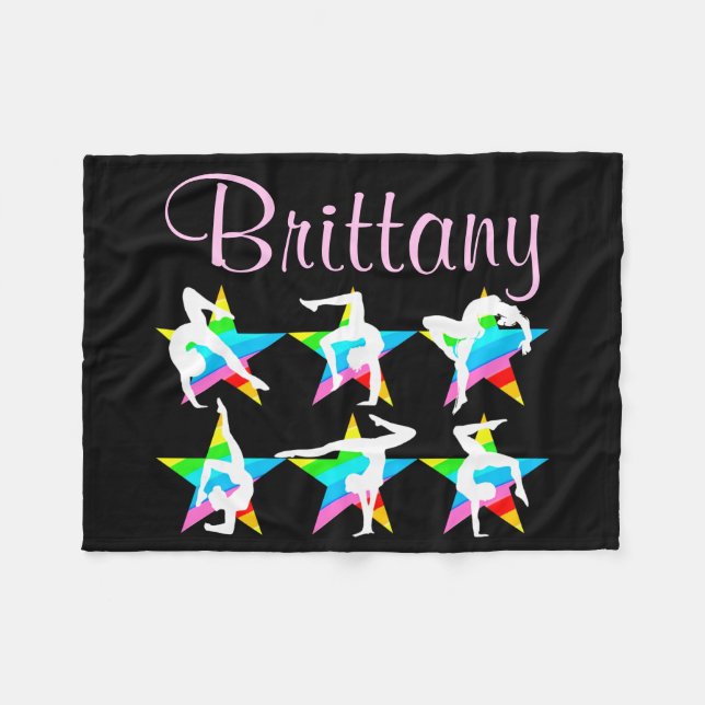 HÜBSCHES MULTI FARBEN PERSONALISIERT GYMNASTICS BL FLEECEDECKE (Vorderseite (Horizontal))