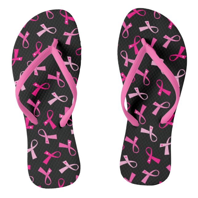 Hübsches Multirosa Brustkrebs-Flachbildschirm-Must Flip Flops (Fußbett)