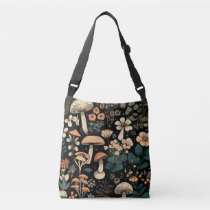 Hübsches Mushroom und Blume Classic Design Tragetaschen Mit Langen Trägern
