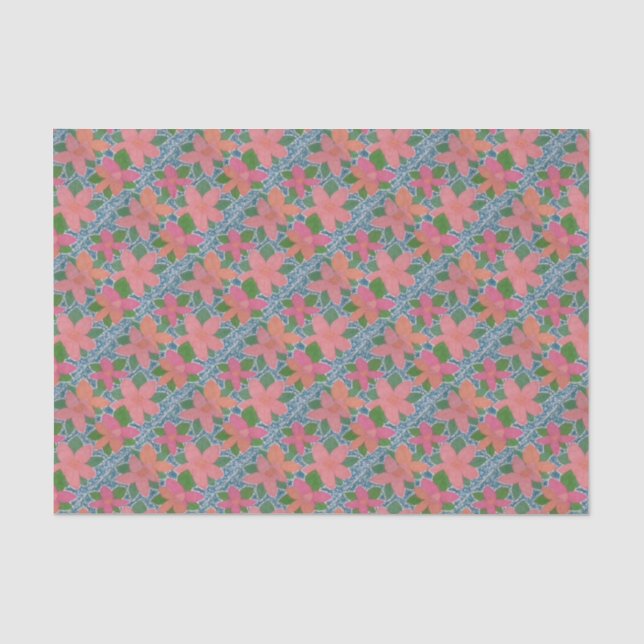 Hübsches Muster für die tropische Blume Seidenpapier (Vorderseite)