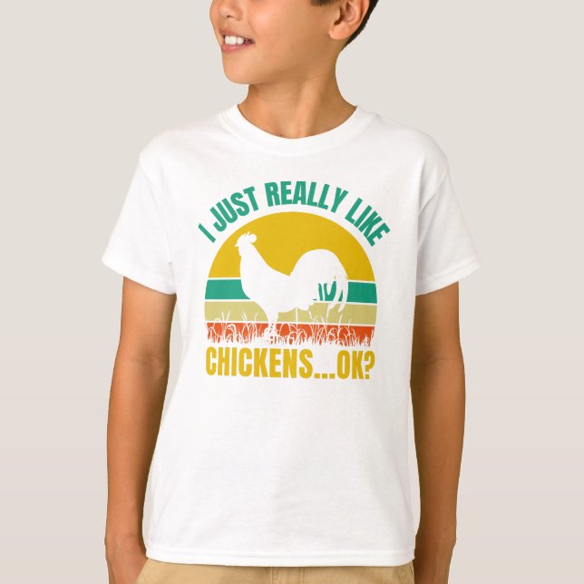 Hübsches Niedliches Geschenk für Hähnchenliebhaber T-Shirt (Vorderseite)