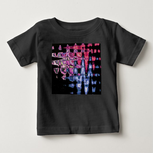Hübsches Niedliches Lila, Aschgrau und Schwarz Baby T-shirt (Vorderseite)