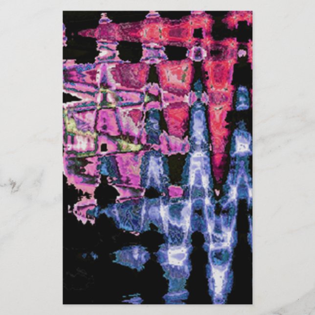 Hübsches Niedliches Lila, Aschgrau und Schwarz Briefpapier (Vorderseite)