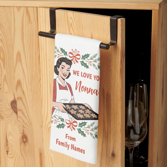 Hübsches Nonna-Geschenk  Geschirrtuch (Drittel gefaltet)