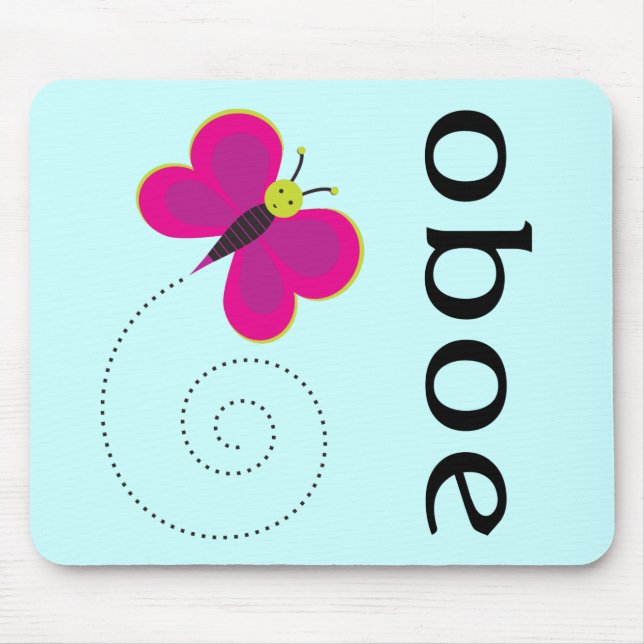 Hübsches Oboe Geschenk Mousepad (Vorne)