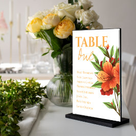 Hübsches Orangefarbenes Elegantes Hochzeitstisch