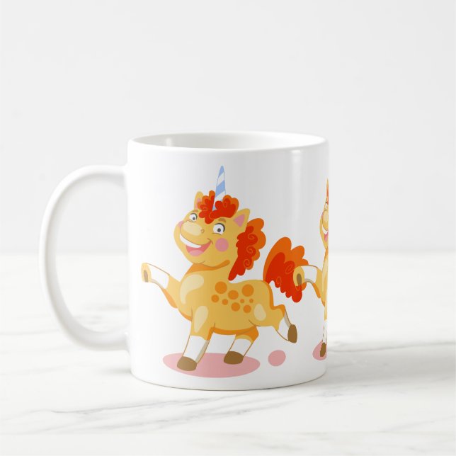 Hübsches Orangenhorn Kaffeetasse (Links)