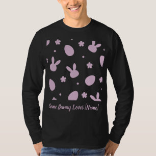 Hübsches Osterhasen-Muster-Shirt – Pastell-Hase & T-Shirt