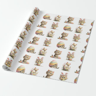 Hübsches Osterkatzen-Geschenkpapier Geschenkpapier