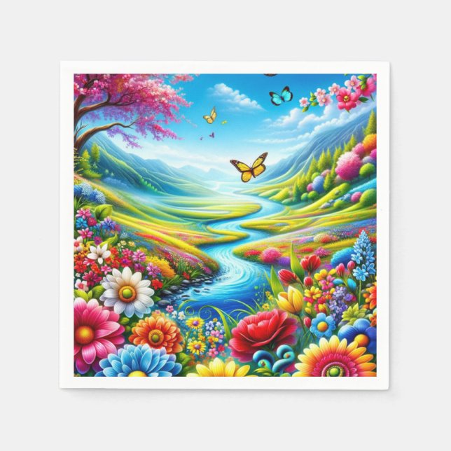 Hübsches Papierhandtuch Serviette (Vorderseite)