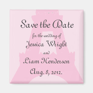 Hübsches Paris Save the Date Magnet