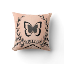 Hübsches Pariser Französisch Papillon Kissen