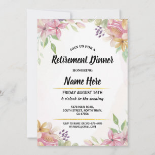 Hübsches Party für Wasserfarben Pastell Floral Ret Einladung