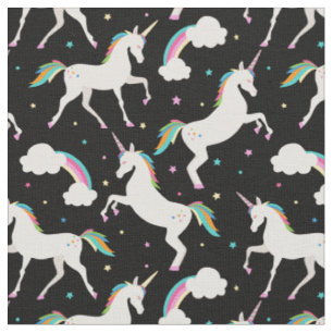 Hübsches Pastel Unicorn Muster Stoff