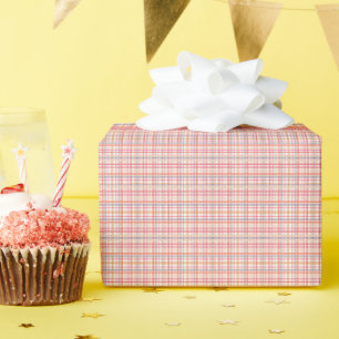 Hübsches Pastell-Karomuster Geschenkpapier
