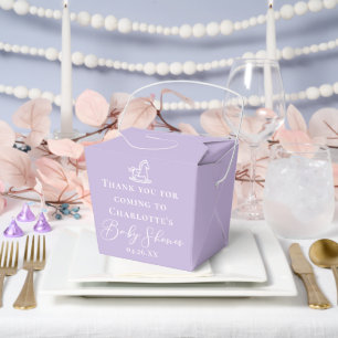 Hübsches Pastell-Lila-Baby-Shower-Glück Geschenkschachtel