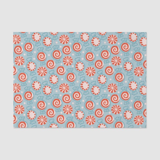 Hübsches Peppermint Candies Muster Seidenpapier (Vorderseite)