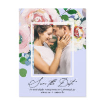 Hübsches Periwinkle Foto Save the Date