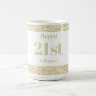 Hübsches personalisiertes Geburtstagsgeschenk 21.  Kaffeetasse