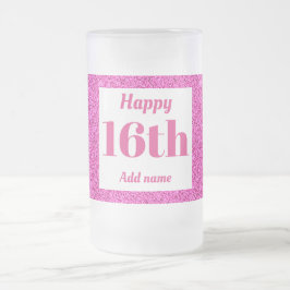 Hübsches personalisiertes Geburtstagsgläsergeschen Mattglas Bierglas