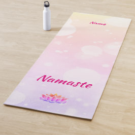 Hübsches personalisiertes Namaste Lotus-Design Yogamatte