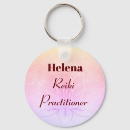 Hübsches personalisiertes Reiki Practitionerdesign Schlüsselanhänger
