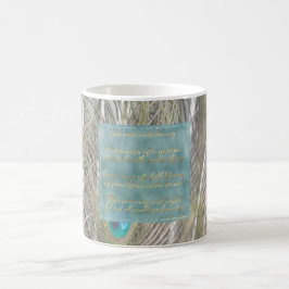 Hübsches PfauenFeathers Gold Traumgedicht Kaffeetasse