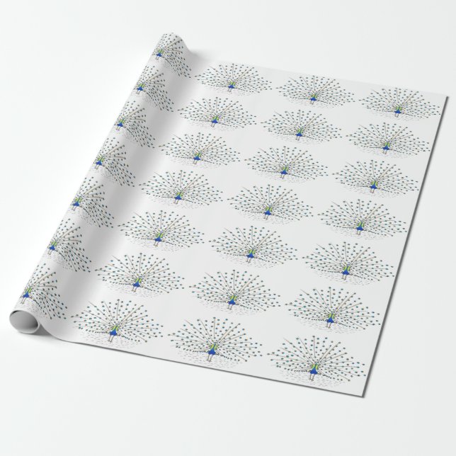 Hübsches Pfauenlackpapier Geschenkpapier (Ungerollt)