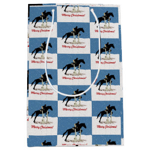 Hübsches Pferd-Jumper Weihnachten Mittlere Geschenktüte