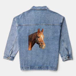 Hübsches Pferdereittier Jeansjacke