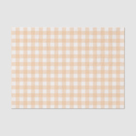 Hübsches Pfirsichmuster Gingham Prüfmuster Seidenpapier