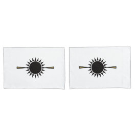 Hübsches Pillowcase-Set mit Mosaikschwarzer Sonne Kissenbezug