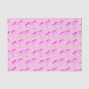 Hübsches Pink Baby Girl Unicorn Kinderduschmuster Seidenpapier