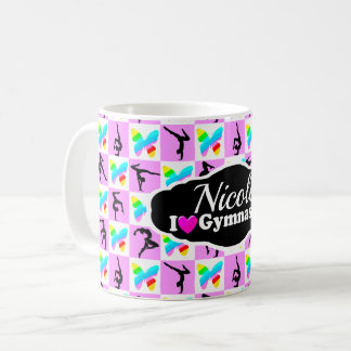 HÜBSCHES PINK-BUTTERFLY-GYMNASTICS-DESIGN KAFFEETASSE