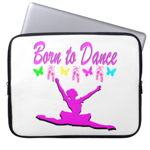 HÜBSCHES PINK GEBOREN ZU TANZEN BALLERINA DESIGN LAPTOPSCHUTZHÜLLE