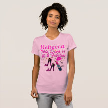 HÜBSCHES PINK PERSONALISIERT 40 UND FABULOUS T SHI