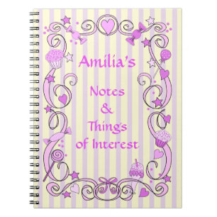 Hübsches Pink Spiral Notebook Notizblock