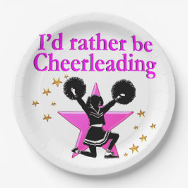 HÜBSCHES PINK STAR CHEERLEADING-DESIGN PAPPTELLER