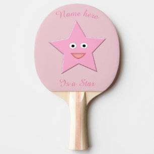 Hübsches Pink Star Ping Pong Paddel Tischtennis Schläger