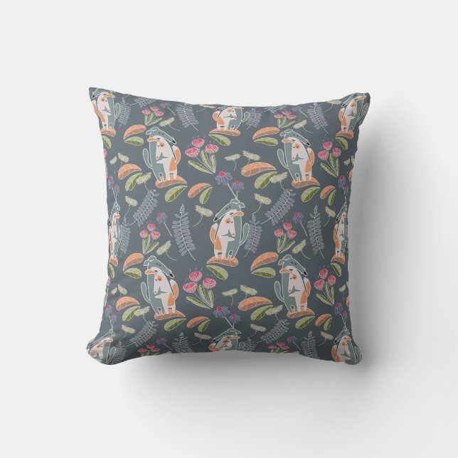 Hübsches Podenco, Galgo-Hunde, floral Kissen (Vorderseite)