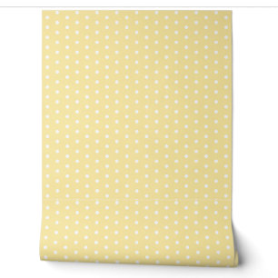 Hübsches Polka-Punkt-Muster Gelb Weiß Niedlich Ele Tapete
