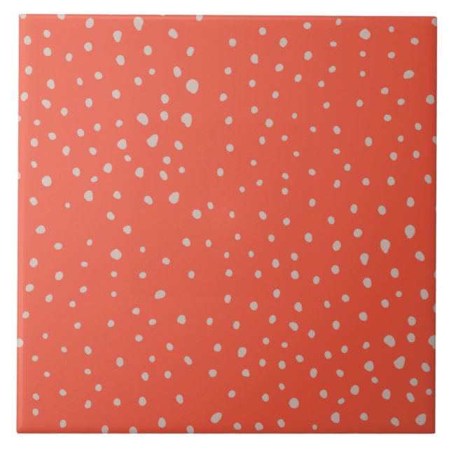Hübsches Polka-Punktmuster Fliese (Vorderseite)