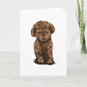 Hübsches Pudel-Hund-Liebhaber-Geschenk Hundebesitz Karte