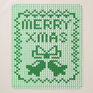 Hübsches Pullover-Muster Jingle Glocken und Merry Sherpadecke