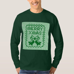 Hübsches Pullover-Muster Jingle Glocken und Merry  T-Shirt
