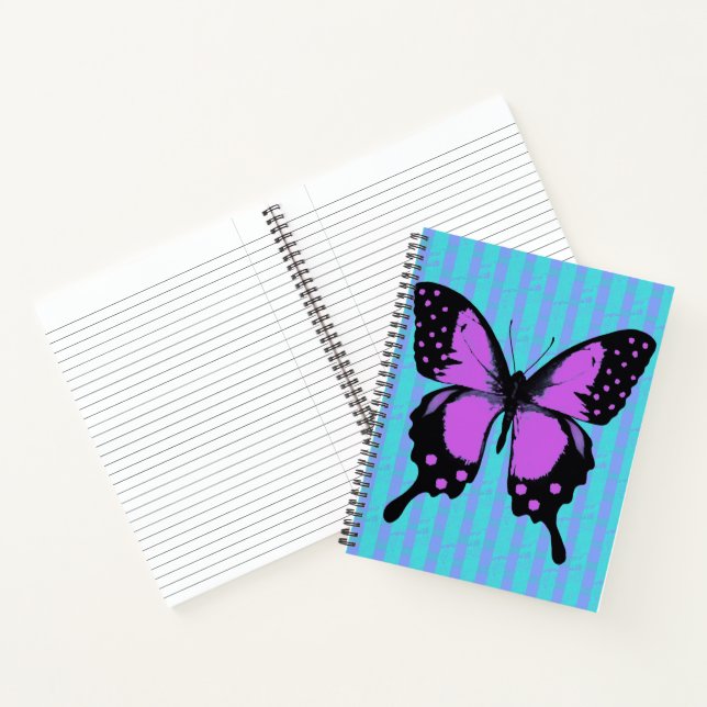 Hübsches Punk-Schmetterlings-Design Notizbuch (Innenseite)
