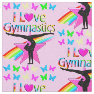 HÜBSCHES RAINBOW I LIEBE GYMNASTICS-DESIGN STOFF