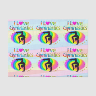 HÜBSCHES RAINBOW-I-LIEBE-GYMNASTIK-TISSUPAPIER SEIDENPAPIER