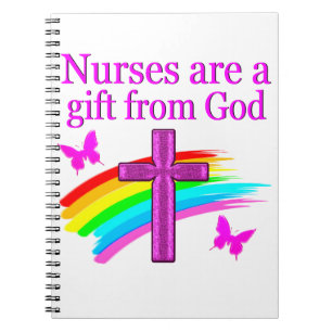 HÜBSCHES RAINBOW- UND CROSS-NURSING-DESIGN NOTIZBLOCK